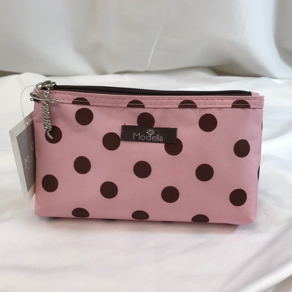 Modella Bags Modella Polka Dot Zippered Makeup Pouch Bag New Poshmark